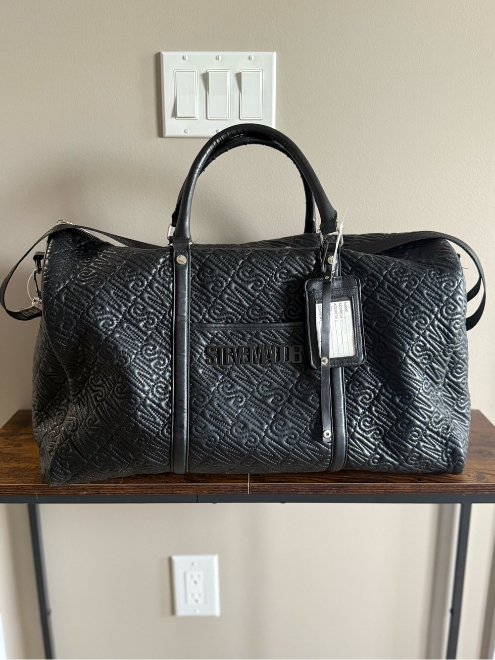 Steve Madden Weekender Black Duffel Bag